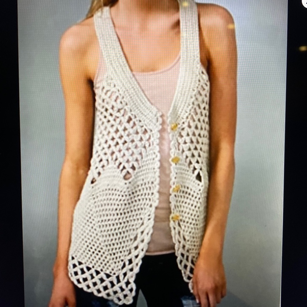 Free People Crochet Vest